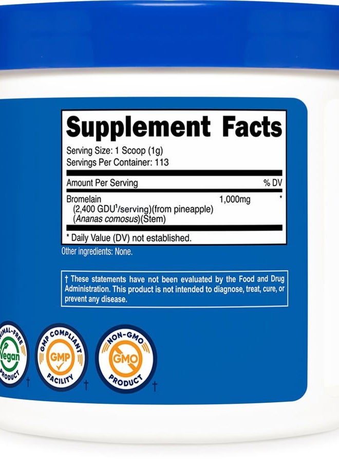 Nutricost مسحوق بروميلين 4 أونصات - غير معدّل وراثيًا، نباتي، خالي من الغلوتين - Image 5