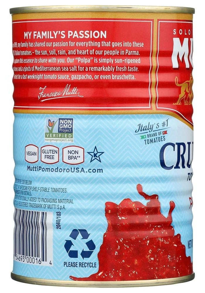 Mutti Crushed Tomatoes Polpa - 400g Can of Authentic Italian Tomato Puree - Image 3