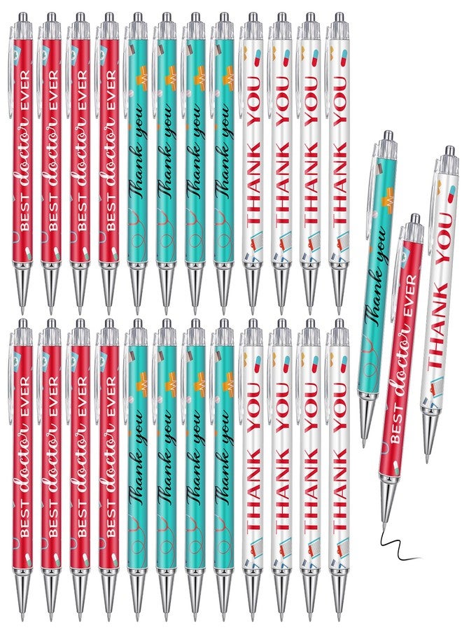Engrowtic 50 Pcs Doctor Day Gifts Ballpoint Pen Thank You Appreciation Pens Gifts Bulk with Retractable Black Gel Ink Ballpoint for Doctor Day Medical Staff Women Coworkers Pharmacy Gift - Image 1