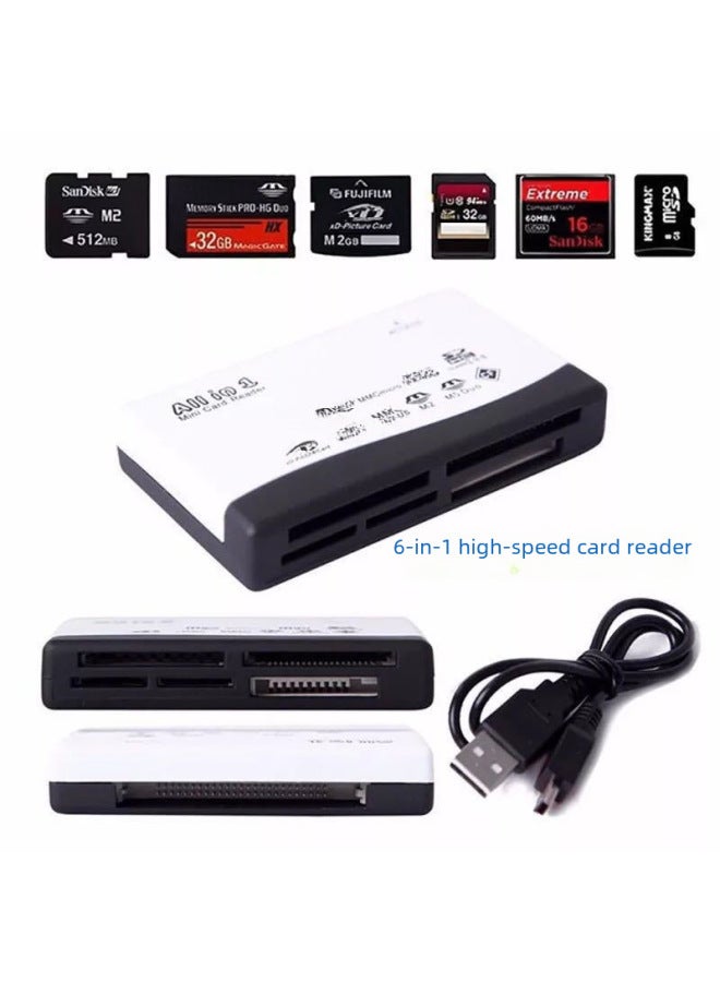 نيوترل قارئ بطاقات متعدد الوظائف بستة في واحد - قارئ بطاقات USB عالي السرعة لبطاقات SD و TF و MS لأجهزة الكمبيوتر - Image 3