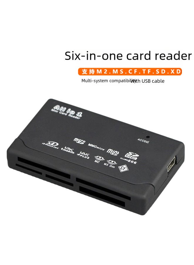 نيوترل قارئ بطاقات متعدد الوظائف بستة في واحد - قارئ بطاقات USB عالي السرعة لبطاقات SD و TF و MS لأجهزة الكمبيوتر - Image 2