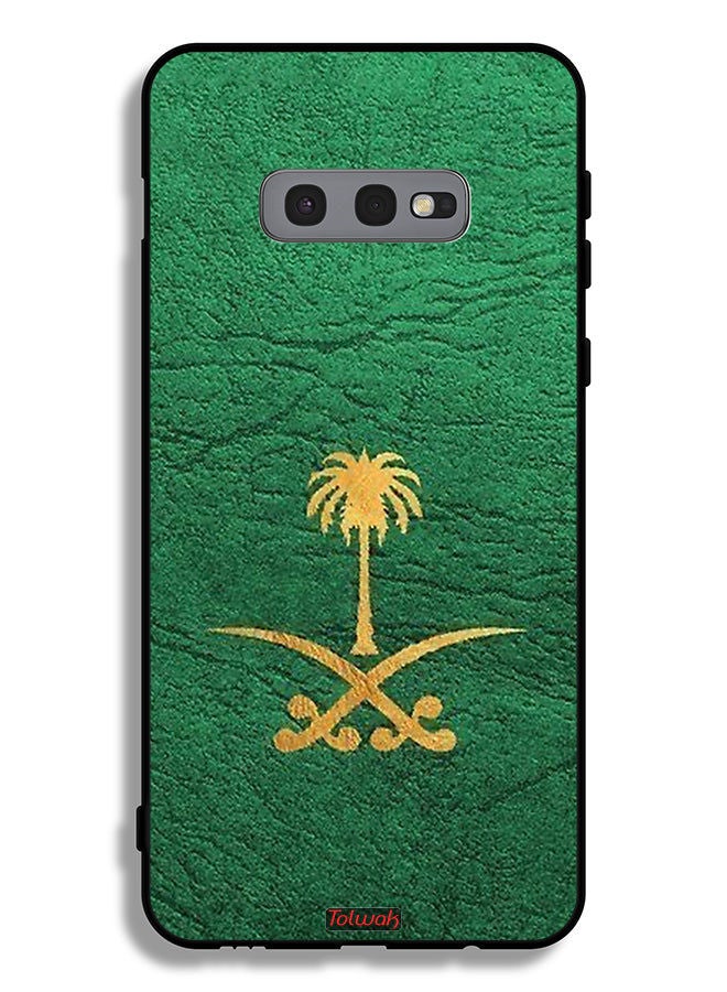 Tolwak Samsung Galaxy S10e Protective Case Cover Kingdom Of Saudi Arabia Sign On Leather - Image 2