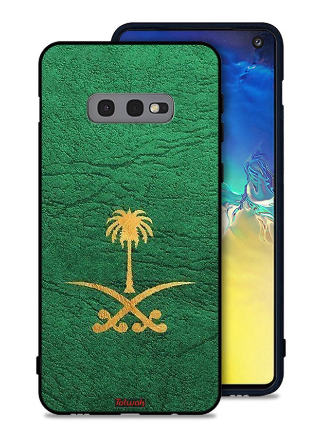 Tolwak Samsung Galaxy S10e Protective Case Cover Kingdom Of Saudi Arabia Sign On Leather - Image 1
