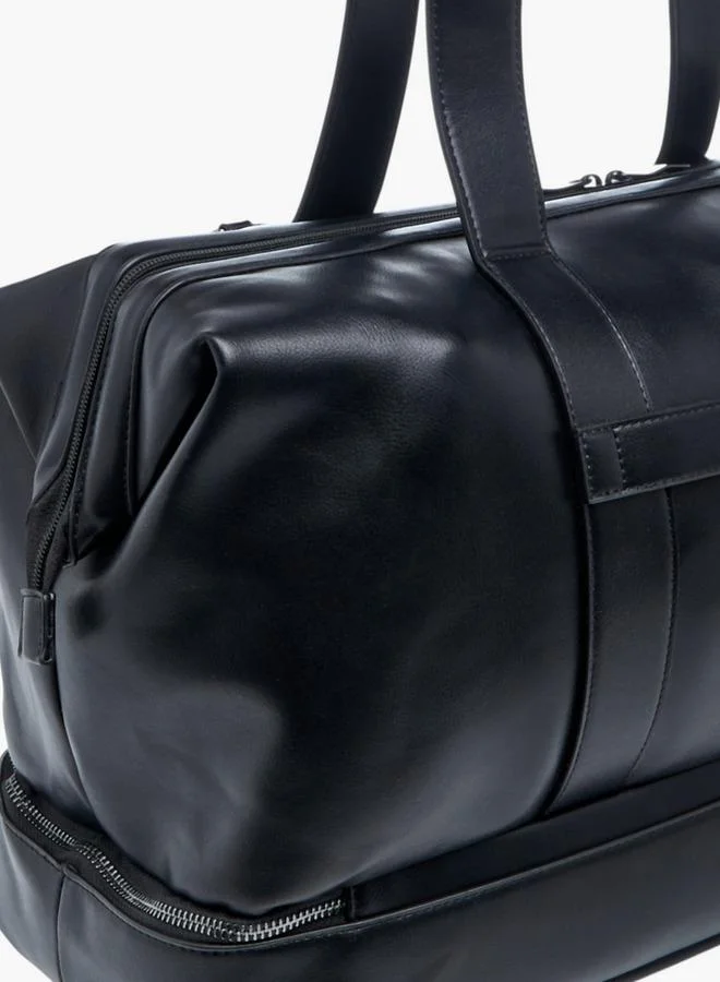 وايف Solid Duffle Bag with Zip Closure