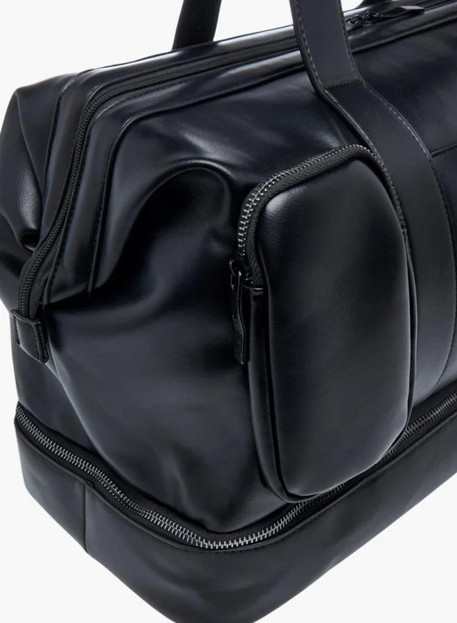 وايف Solid Duffle Bag with Zip Closure
