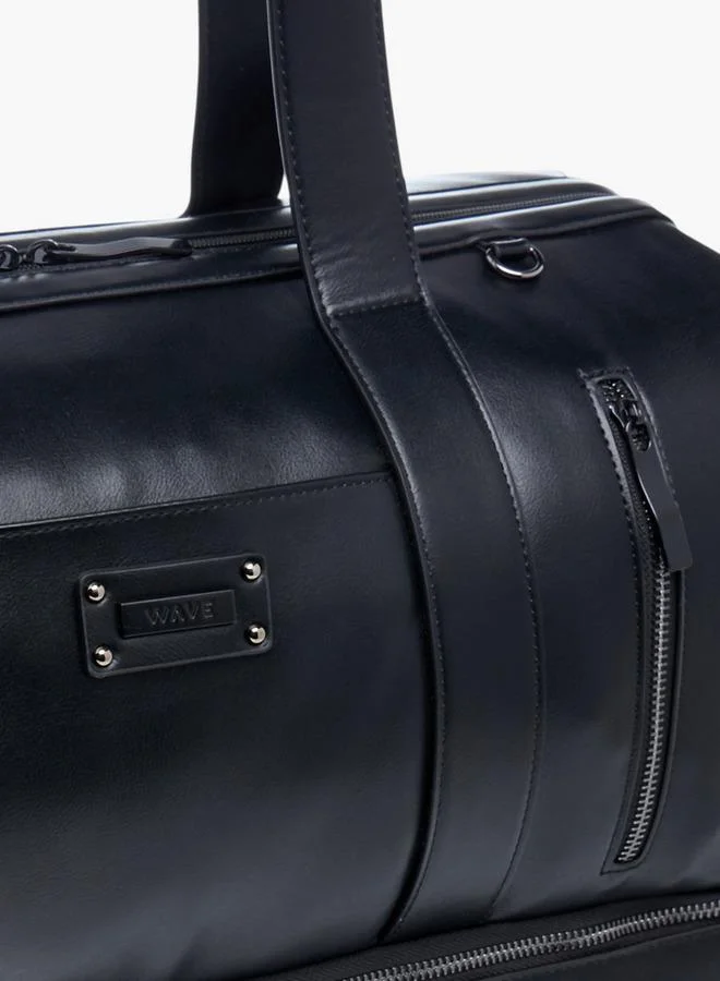 وايف Solid Duffle Bag with Zip Closure