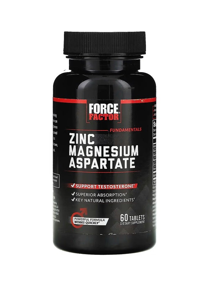 Force Factor Fundamentals, Zinc Magnesium Aspartate, 60 Tablets  - Image 1