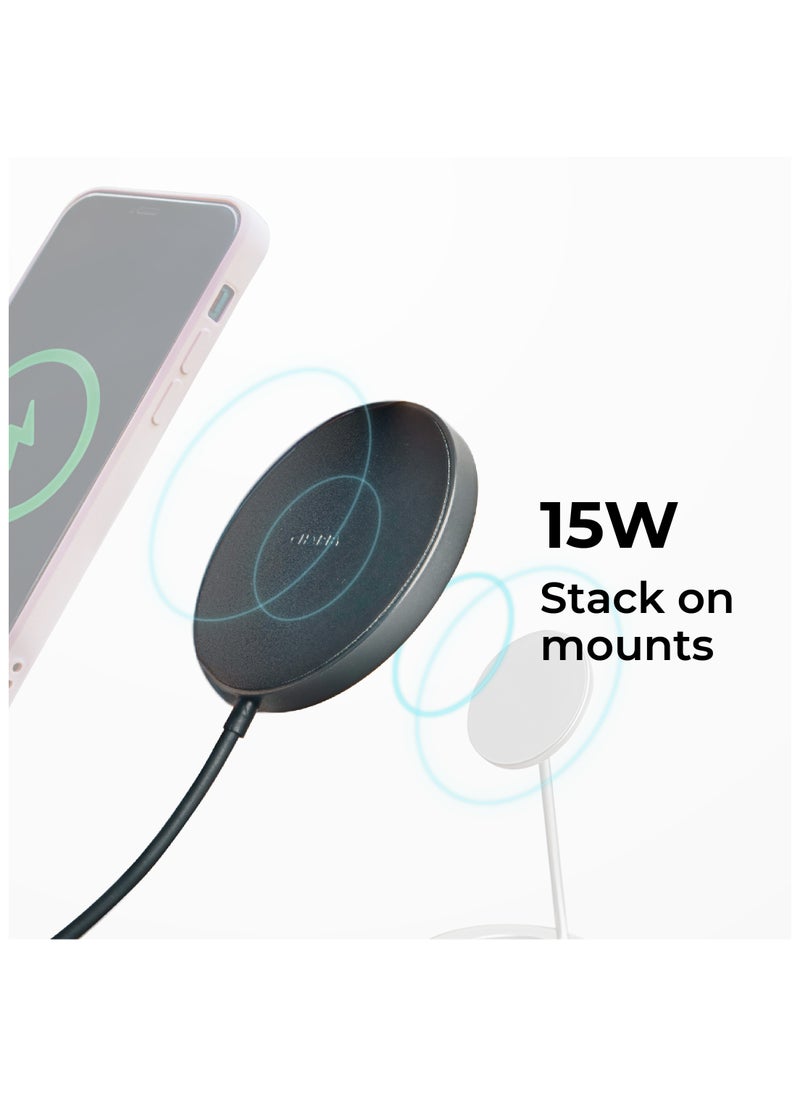 Charby - Charby Orbit Wireless Charger 2 Magnetic Stackable 15W Fast MagSafe Wireless Charger - Image 1