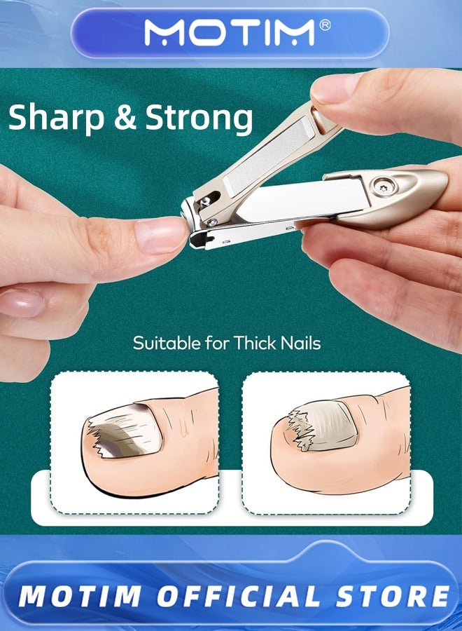 Motim Nail Clippers,Stainless Steel Splash Nail Clipper Nail Clipper Set (2PCS Large+Medium)  - Image 5