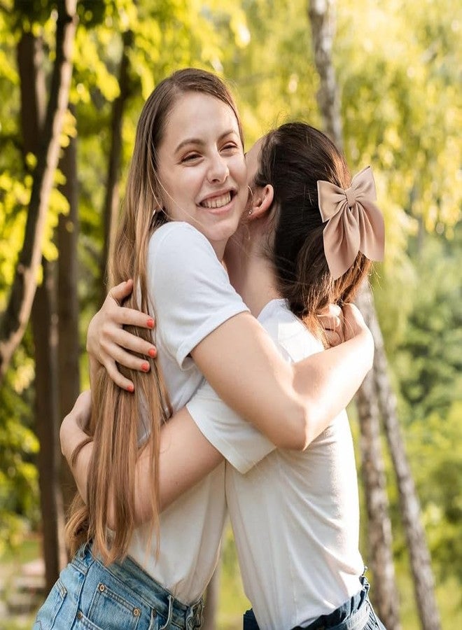 CHIROGRAPHY 6Pcs Premium Hair Bows for Women, Bow Hair Clips, Silky Satin Hair Bows for Girls, Neutral Colors Hair Ribbon, Cute Bow Clips for Women, Hair Accessories Gifts|neutral color - Image 4