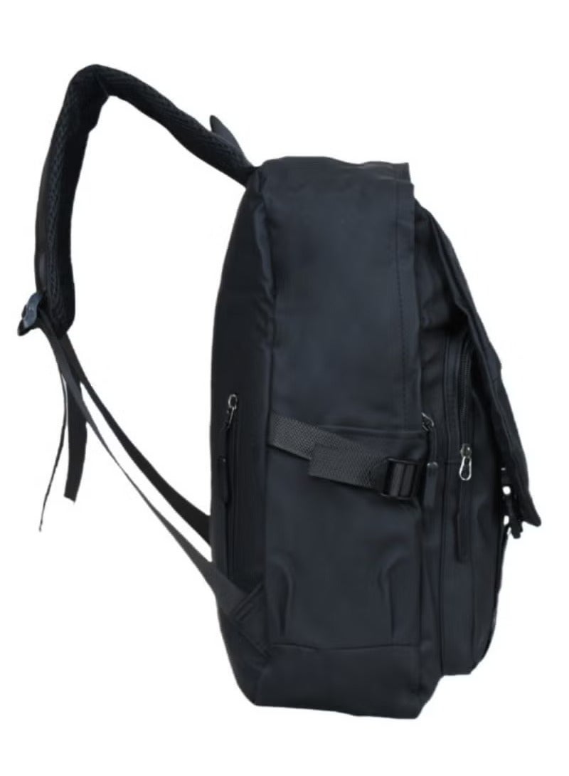 فيبتور حقيبة ظهر مقاس 17 بوصة - حقيبة ظهر للكمبيوتر المحمول للجنسين للسفر والمدرسة والعمل أنيقة ومتينة وواسعة باللون الأسود - Image 2