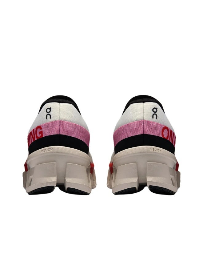 On Cloudmonster 2 Comfort Mesh Cushioning Anti-Slip Low-Top Running Shoes (White/Red) - Image 5