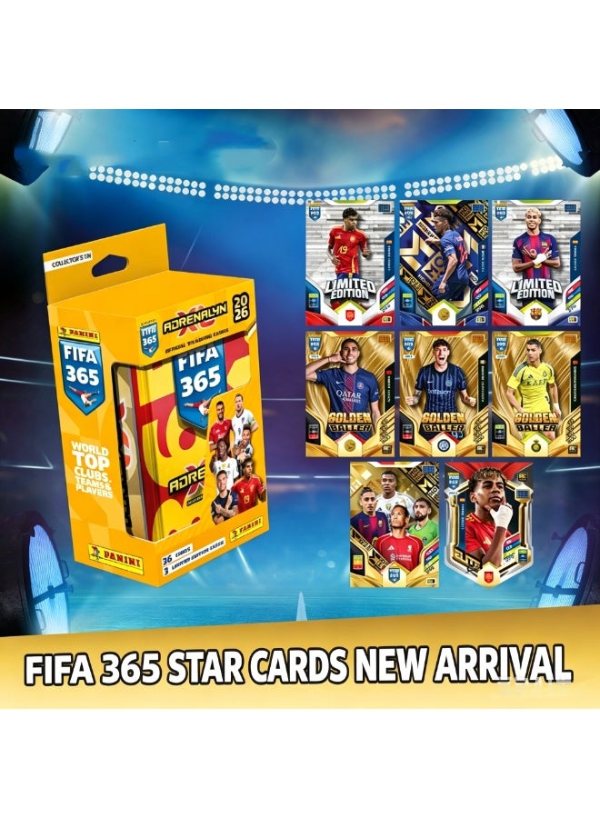 Panini FIFA 365 Adrenalyn XL 2026 Collector Tin Set, 36 Official Football Trading Cards with 3 Limited Edition Rare Cards, Sports Star Collectible Cards Gift Box for Fans & Collectors - Image 4