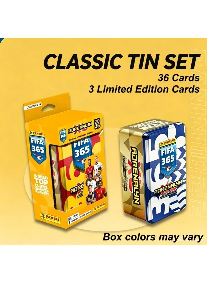 Panini FIFA 365 Adrenalyn XL 2026 Collector Tin Set, 36 Official Football Trading Cards with 3 Limited Edition Rare Cards, Sports Star Collectible Cards Gift Box for Fans & Collectors - Image 2