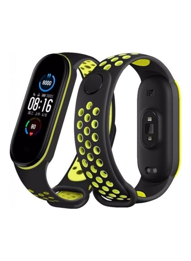 فيسوس حزام سيليكون بديل لـ Xiaomi 5/Mi Band 6 أخضر/أسود