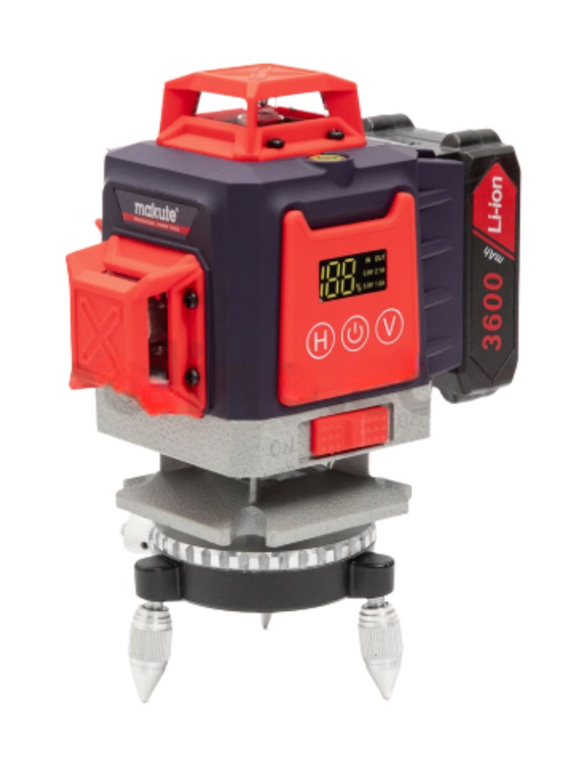 makute CLL111-16J 16-Line Green Laser Level 360° Self-Leveling Tool, High Precision, Rechargeable with 2 Batteries, IP54 Waterproof, Tripod Included for Construction, Flooring, Wall & Ceiling Mounting - Image 2