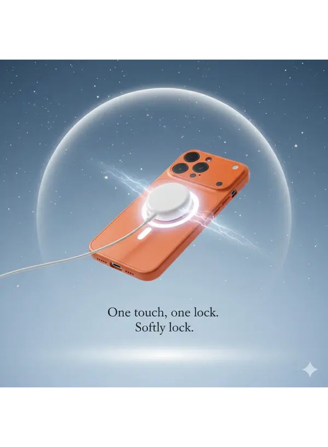 Orange C58 Deluxe Slim Bezel Case Ag Matte Finish Compatible With Iphone 17 Ultra Slim Profile Military Grade Shock Resistance Quick Display Access - Image 4