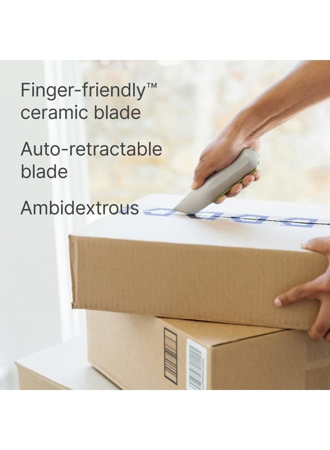Slice 10491 Utility Knife, Finger Friendly Ceramic, Auto Retracts for Safety, Heavy Metal Handle, Comfortable Grip, Stores Extra, Ambidextrous, Easy Change, Non-Locking Blade - Image 5
