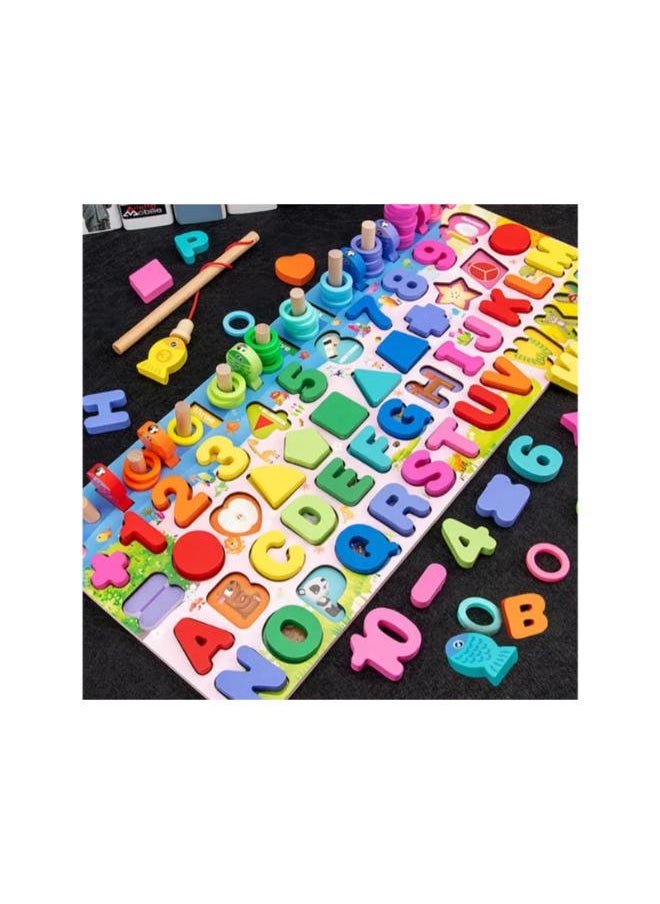 Montessori Toys - Colorful Geometric Sets -5*1 - Multi-color CODE / S15-740  - Image 2
