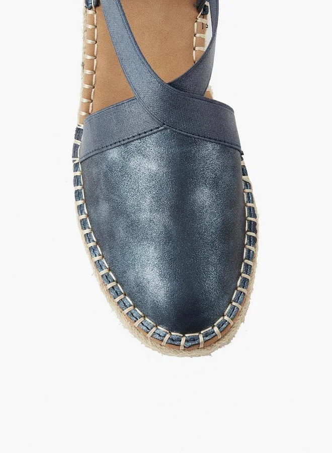 Peppermint Navy Women Wedge Heel Slingback Espadrilles for Women | Best Price UAE