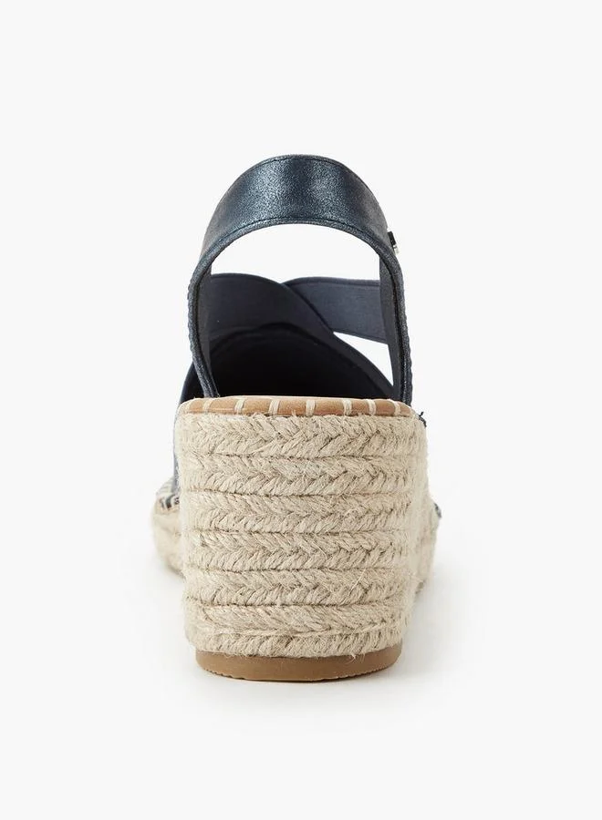 Peppermint Navy Women Wedge Heel Slingback Espadrilles for Women | Best Price UAE