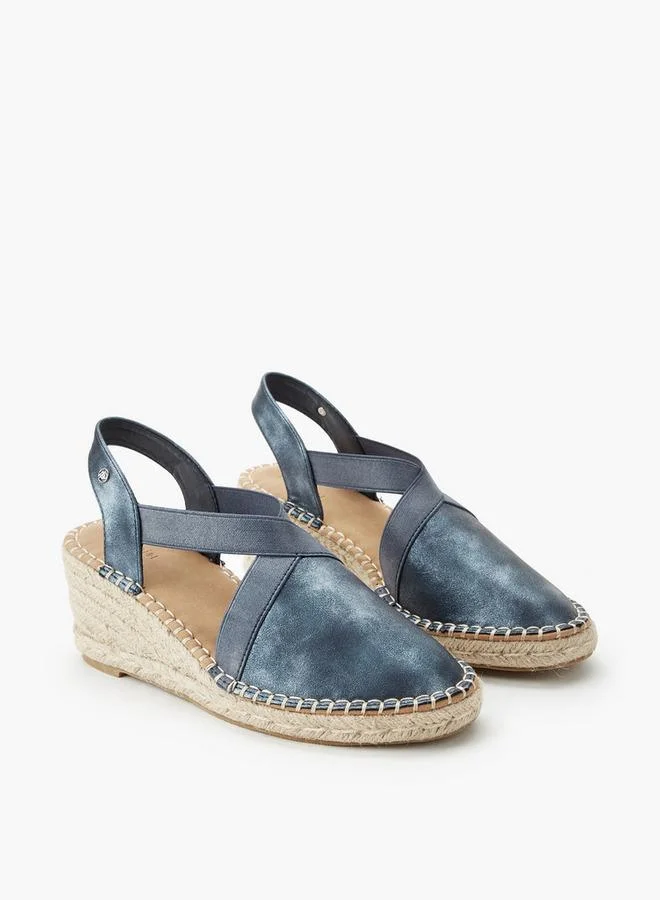 Peppermint Navy Women Wedge Heel Slingback Espadrilles for Women | Best Price UAE