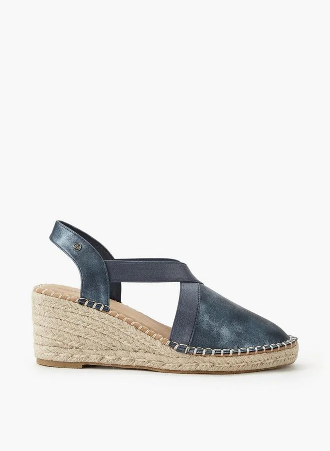 Peppermint Navy Women Wedge Heel Slingback Espadrilles for Women | Best Price UAE