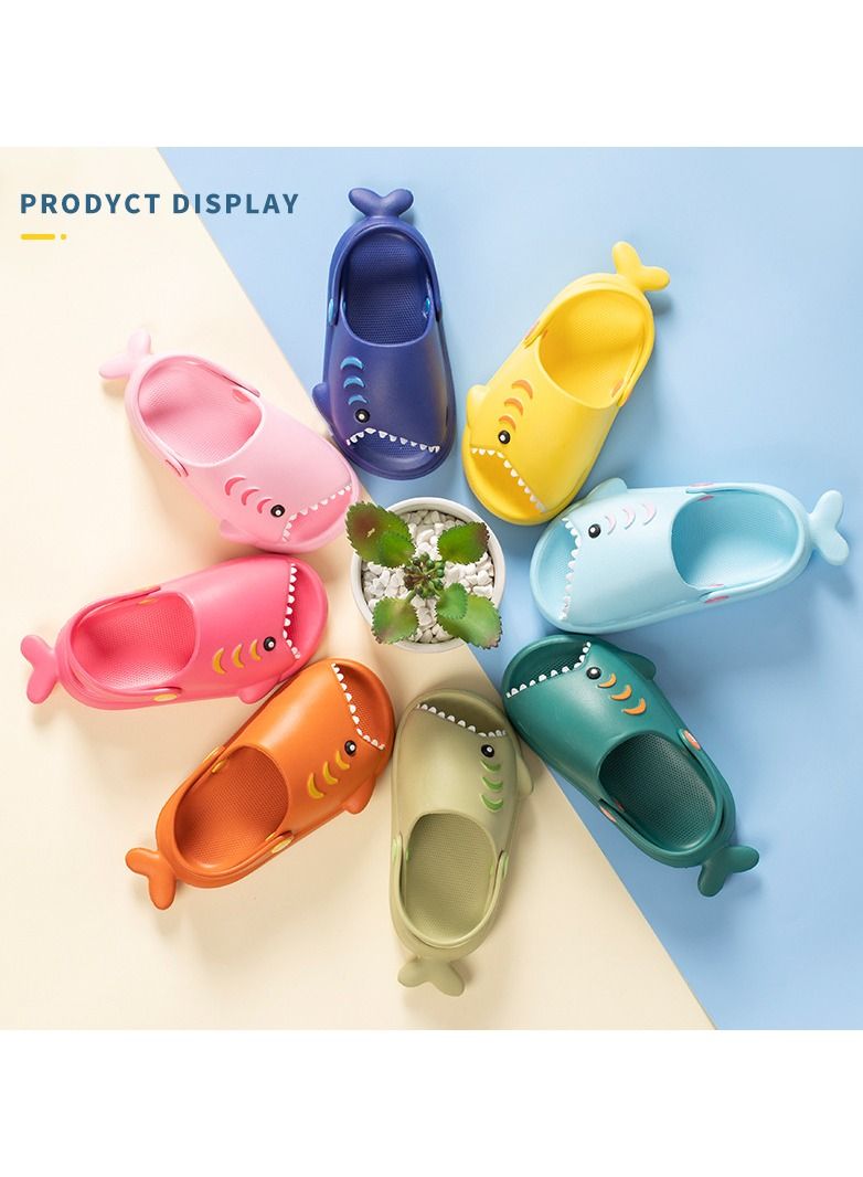 Loquat Lightweight Anti Slip Cartoon Shark Slippers - Image 2