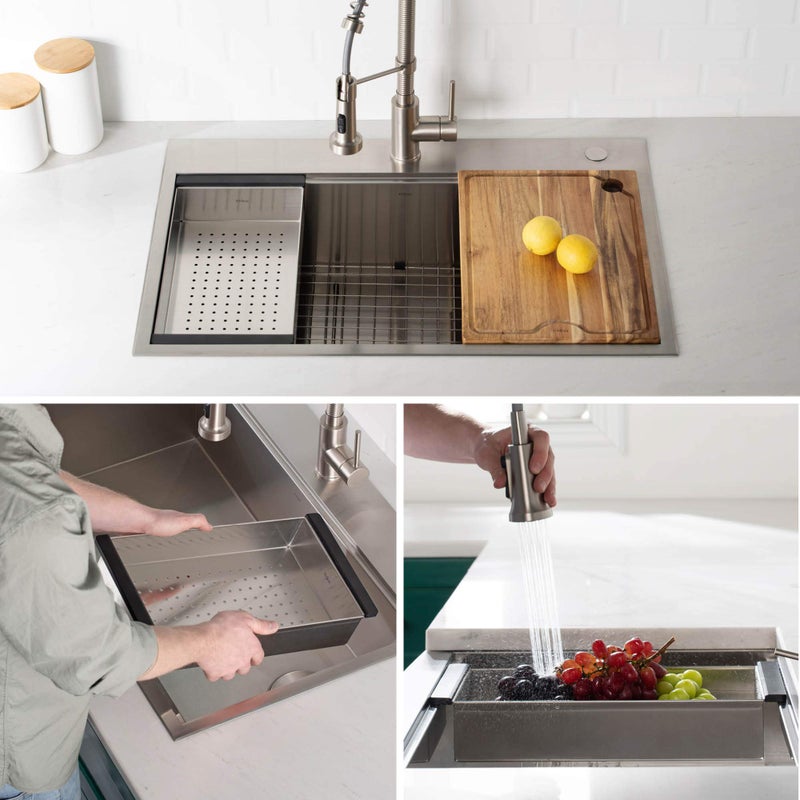 KRAUS Stainless Steel Colander for Workstation Kitchen Sink, CS-6 - Image 5