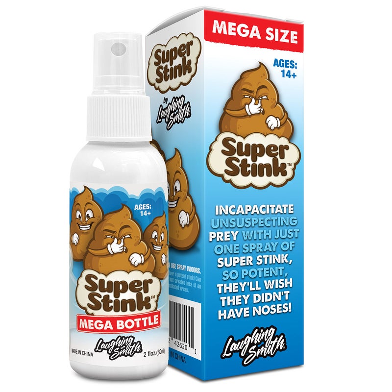 Laughing Smith SUPER STINK (Mega Size 60ml) - Fart Spray - 'Insanely Strong' Extra Potent Stink - Fake Poop Smelling Prank Stuff - Smells Like Super 'Bad' Gas - Great Gag Gifts, Stocking Stuffers & Fun Party Favors - Image 3