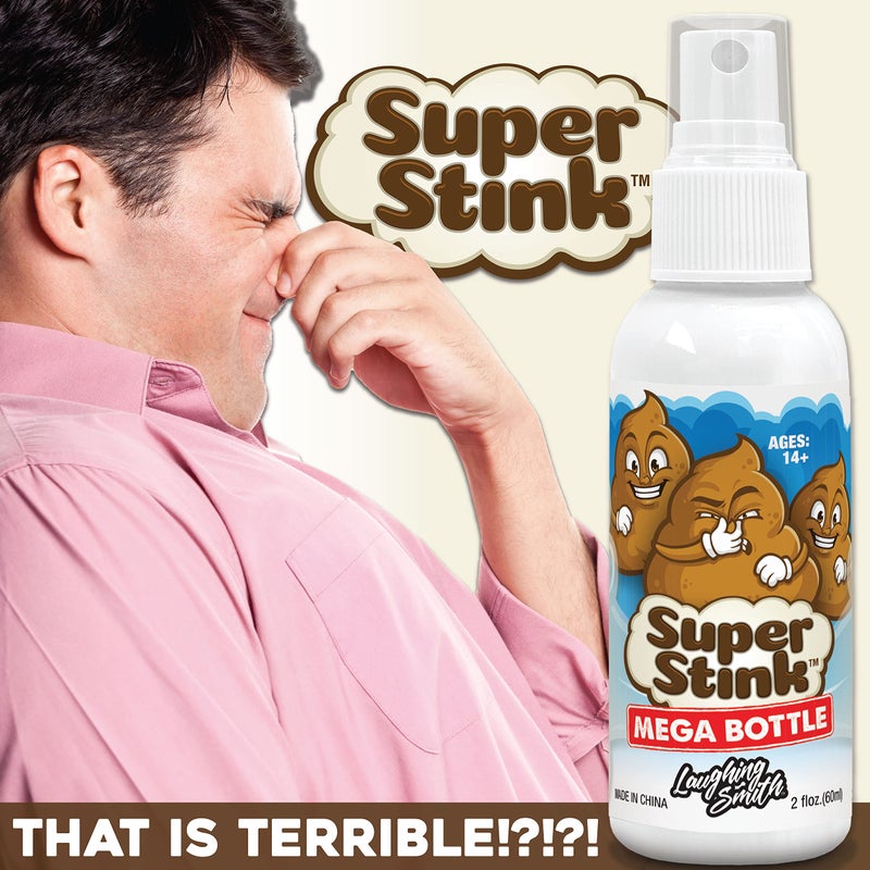 Laughing Smith SUPER STINK (Mega Size 60ml) - Fart Spray - 'Insanely Strong' Extra Potent Stink - Fake Poop Smelling Prank Stuff - Smells Like Super 'Bad' Gas - Great Gag Gifts, Stocking Stuffers & Fun Party Favors - Image 5
