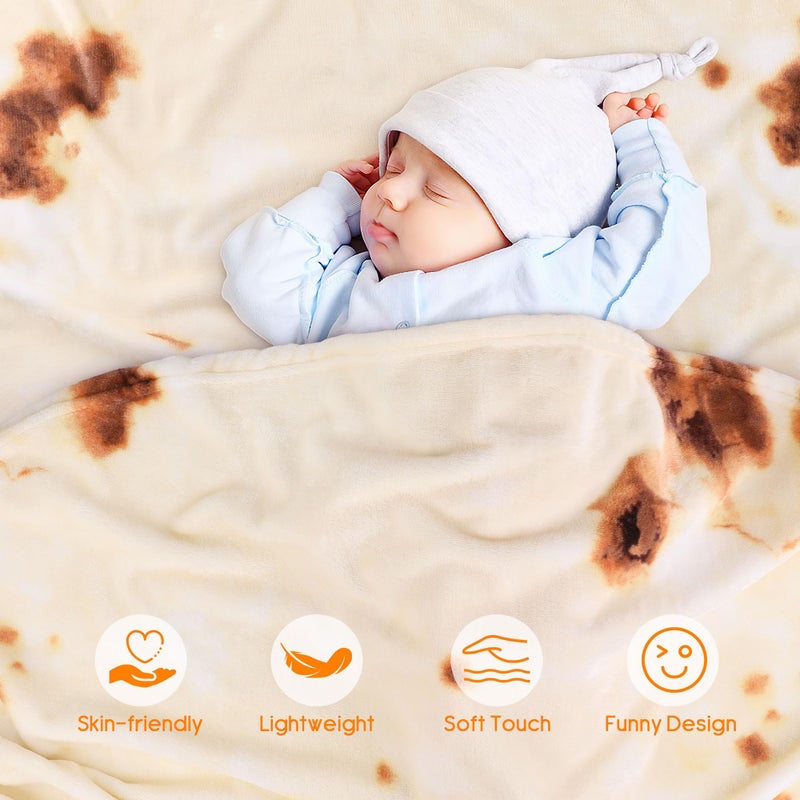 SeaRoomy Baby Burrito Blanket, Baby Swaddle Tortilla Blanket, Soft Round Burrito Tortilla Blankets for Newborn Boys & Girls - Novelty Funny Gifts for Babys Shower & Birthday - Image 2