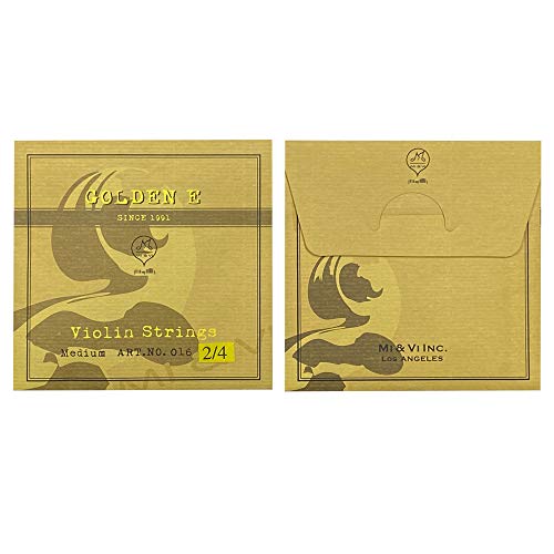 Mivi MI&VI Premium Violin E String, Golden E/Gold E String - Single E, Medium, Ball End, Super Flexible and Sensitive (Violin E 1/2) - Image 2