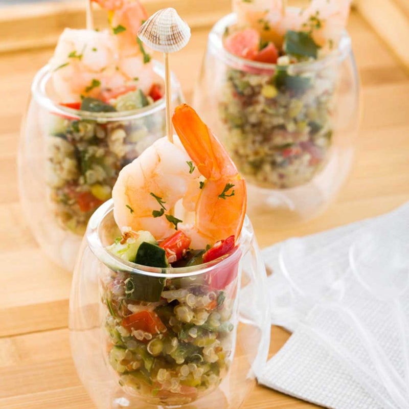 Restaurantware-Forma 3 Ounce Mousse Glass Cups, 10 Double Wall Appetizer Shot Glasses - Does Not Chip, Reusable, Clear Glass Sample Cups, Rolled Rim, For Mini Appetizers Or Desserts - Image 3