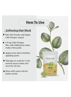 minature Natural Sidr Powder for Hair & Skin | Sidr Leaves Powder - Natural Hair Cleanser & Conditioner | Natural Source of Mucilages and Saponins (227g)  - Image 3