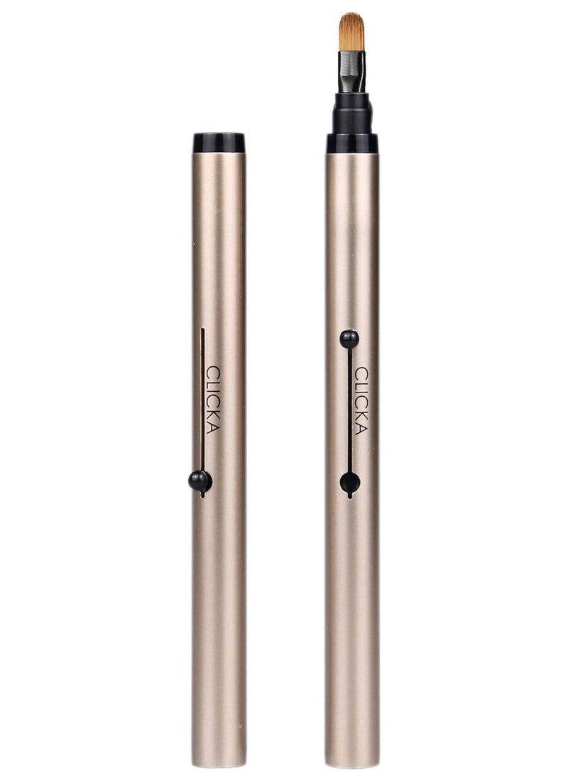 CLICKA Retractable Automatic Lid Professional Lip Brush 1pc (Champagne Gold)  - Image 1