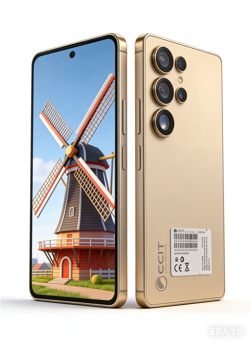 CCIT S25 5G Smartphone - 6.8" FullHD Display, 8GB RAM, 512GB ROM, 6000mAh Battery, Android 15 - Gold - Image 2