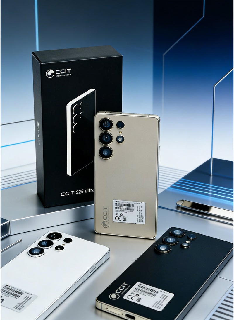 CCIT S25 5G Smartphone - 6.8" FullHD Display, 8GB RAM, 512GB ROM, 6000mAh Battery, Android 15 - Gold - Image 3