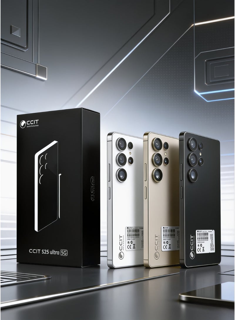 CCIT S25 5G Smartphone - 6.8" FullHD Display, 8GB RAM, 512GB ROM, 6000mAh Battery, Android 15 - Gold - Image 4