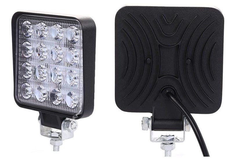 ELTRON TURBO Original Waterproof 16 LED 48W 12V DC Square Focus Beam Light | Fog Light Waterproof Pod Driving Spot Head Lamp | Off-Roading Lights Universal for All Bikes And Cars Bar light (Pack of 4) - Image 4