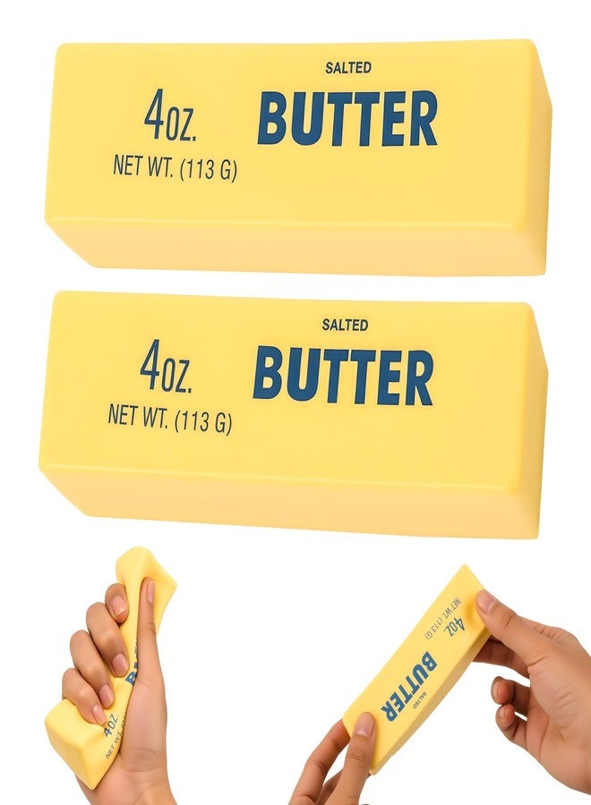 LiuLiXia Slow Rising Squishy，Fidget Toys ，Adult Office Stress Relief Products，Stress Balls，Realistic Food Squishies for Adults, Stress Relief & Fidget Toys for ADHD (Butter Stick-2pcs) - Image 1