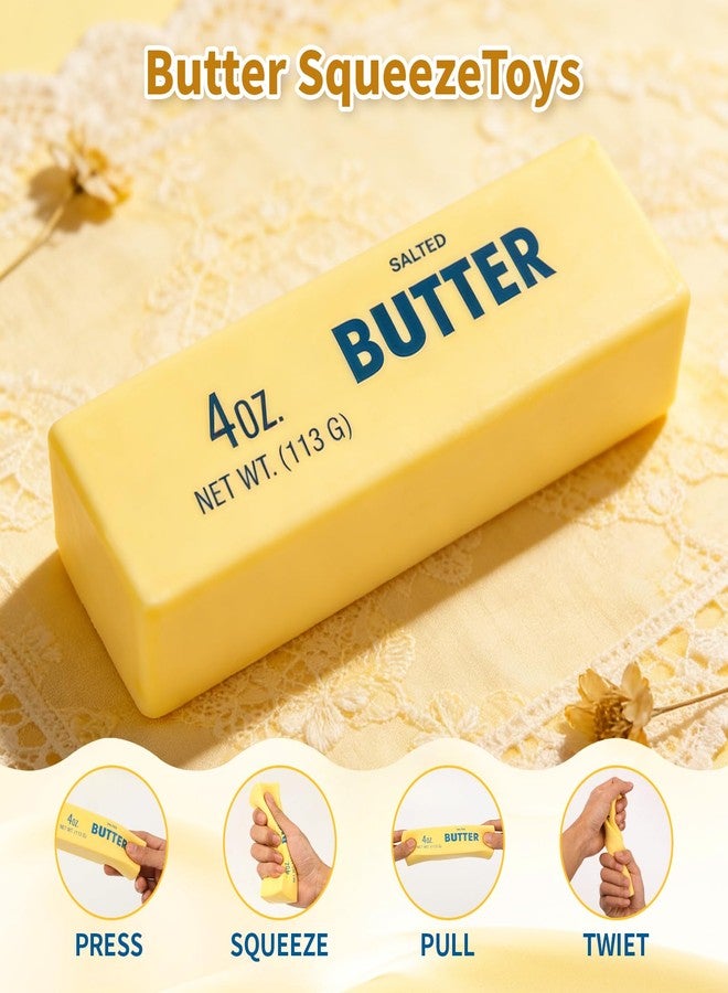 LiuLiXia Slow Rising Squishy，Fidget Toys ，Adult Office Stress Relief Products，Stress Balls，Realistic Food Squishies for Adults, Stress Relief & Fidget Toys for ADHD (Butter Stick-2pcs) - Image 2