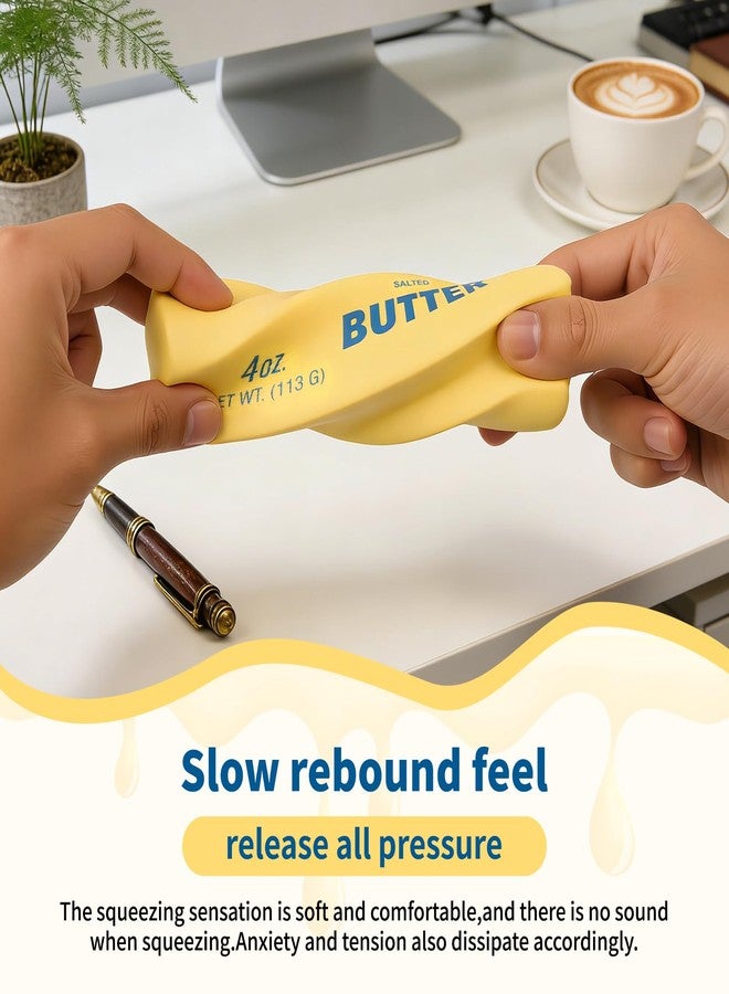 LiuLiXia Slow Rising Squishy，Fidget Toys ，Adult Office Stress Relief Products，Stress Balls，Realistic Food Squishies for Adults, Stress Relief & Fidget Toys for ADHD (Butter Stick-2pcs) - Image 5