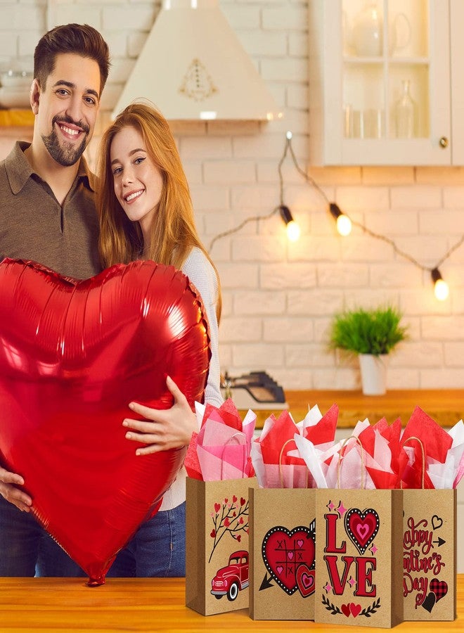 Funrous 36 Pack Valentine's Day Paper Gift Bags with Handle Valentines Candy Bags, Goodie Bags Valentine's Day Party Favors for Funny Gift Exchange Novelty Giving Wrapping - Image 5