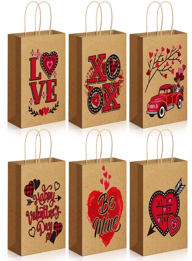 Funrous 36 Pack Valentine's Day Paper Gift Bags with Handle Valentines Candy Bags, Goodie Bags Valentine's Day Party Favors for Funny Gift Exchange Novelty Giving Wrapping - Image 1