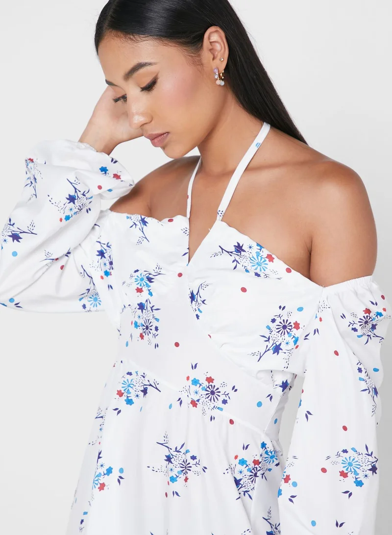 ELLA Empire Waist Slit Dress