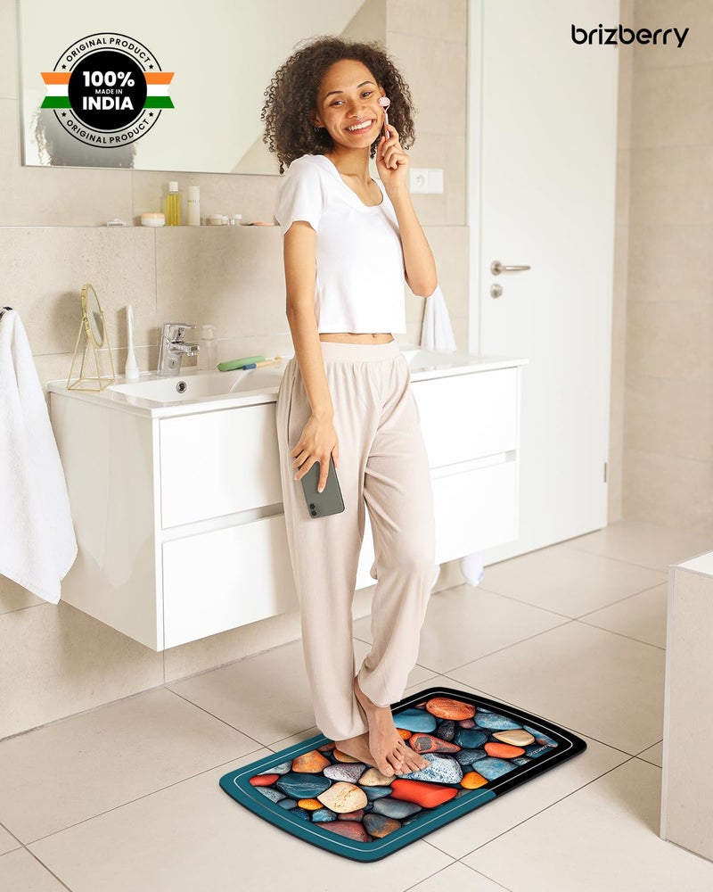 Brizberry Quick-Dry Non-Slip Bath Mat, Easy to Clean, Durable, Anti-Skid Rug, Door, Floor mat, Water Soaking Absorbent Mat for Bathroom, Kitchen, Home, Office 40x60cm (Design 8) - Image 2