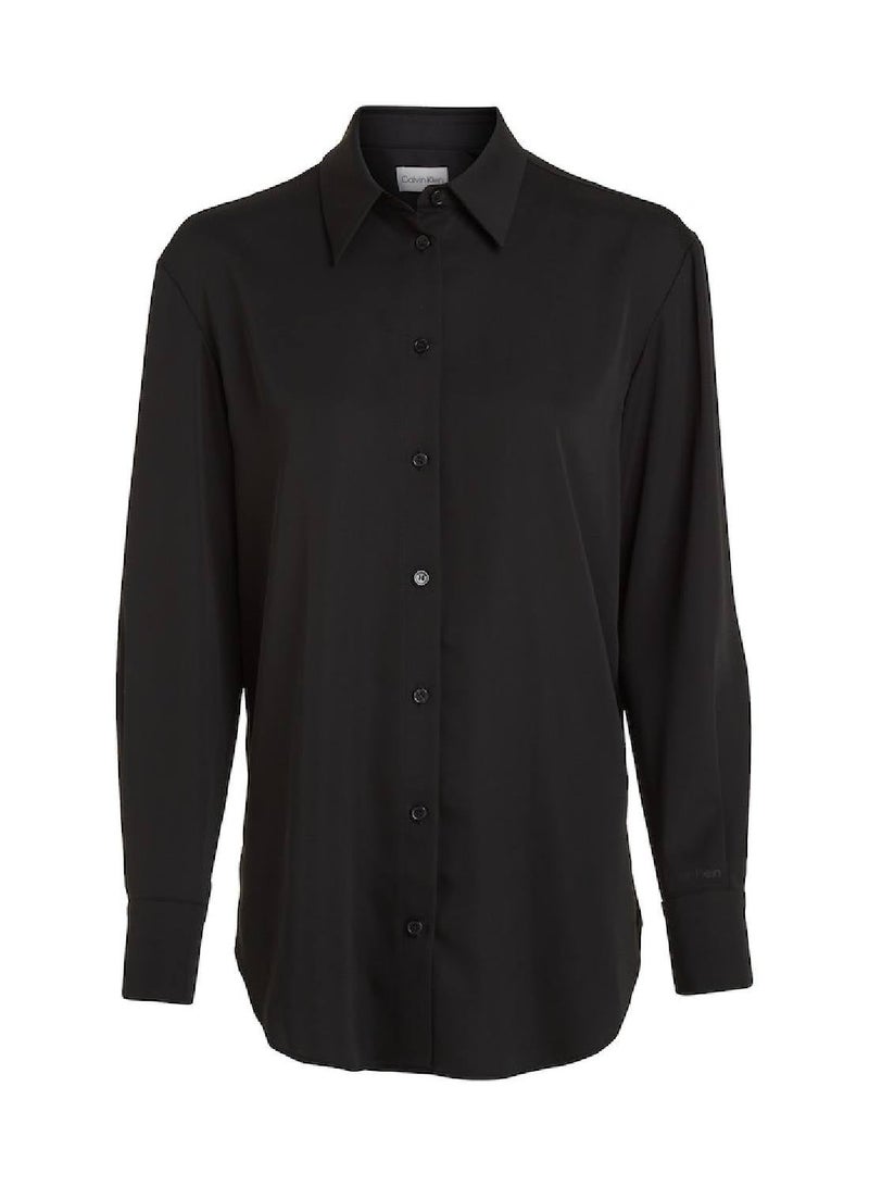 CALVIN KLEIN Relaxed Crepe Shirt - Image 5
