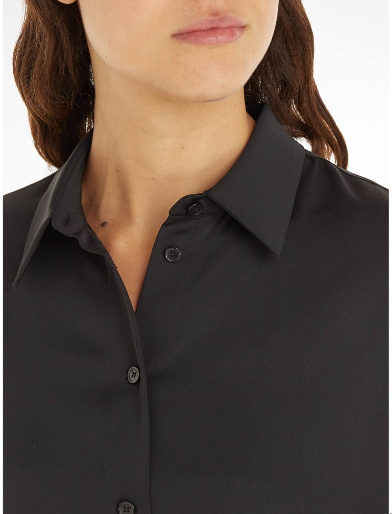 CALVIN KLEIN Relaxed Crepe Shirt - Image 4