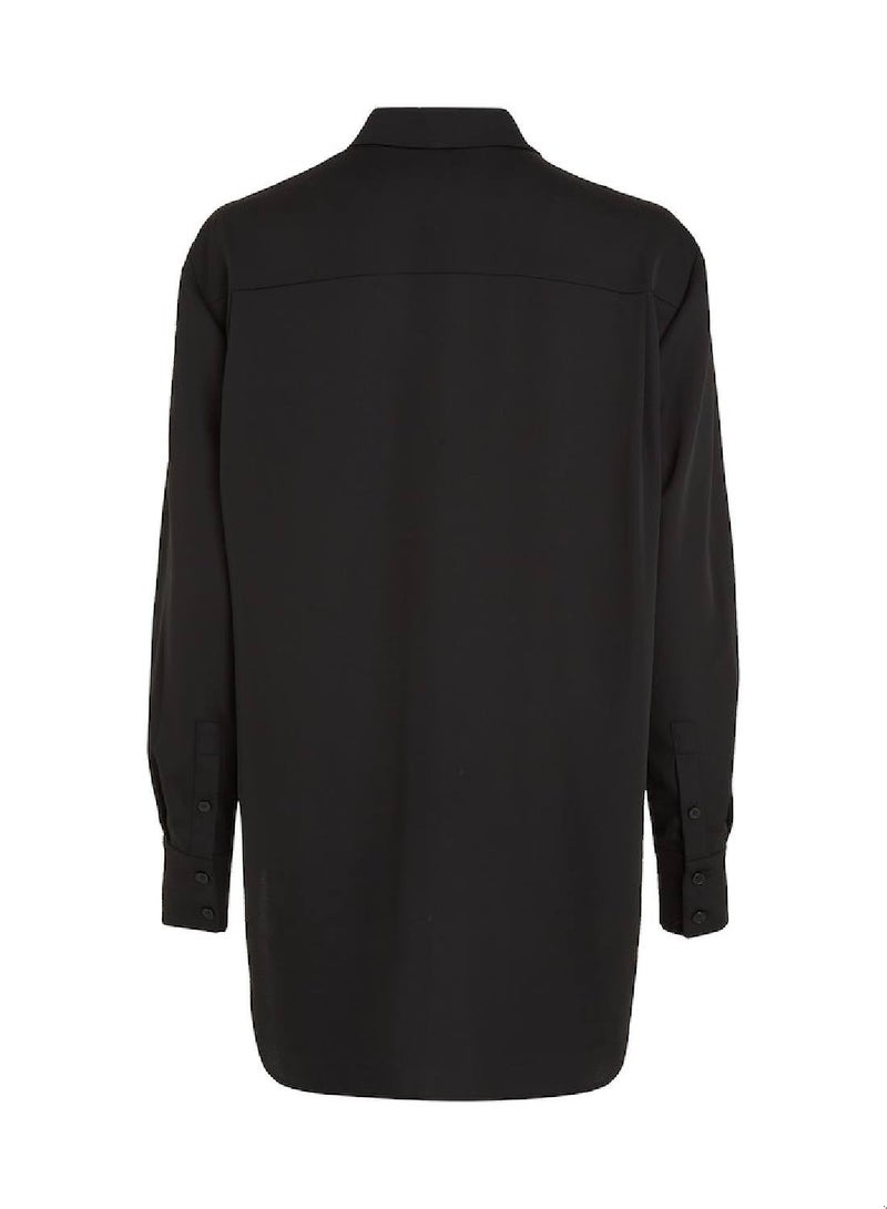 CALVIN KLEIN Relaxed Crepe Shirt - Image 2